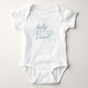 Body Para Bebé Baby It's Cold Outside Script Cita Jumpsuit bebé