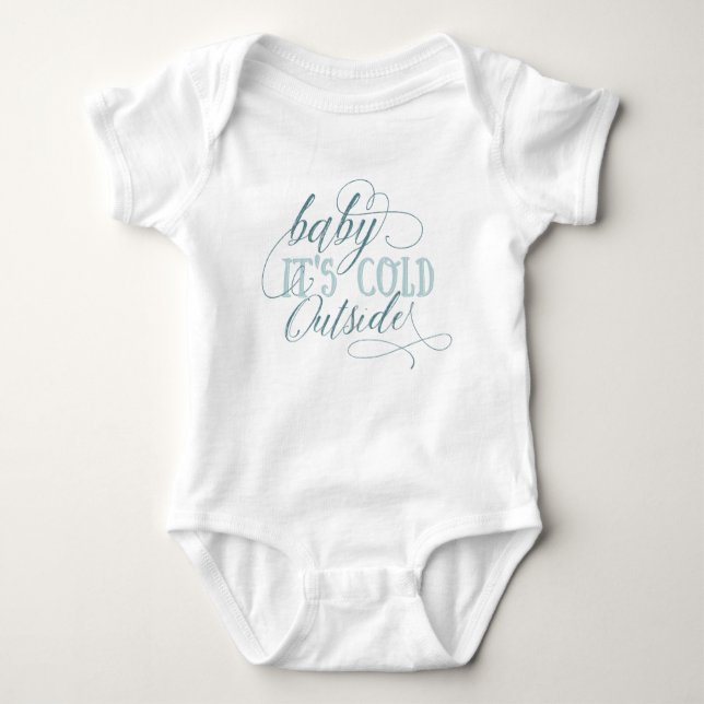 Body Para Bebé Baby It's Cold Outside Script Cita Jumpsuit bebé (Anverso)