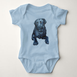 Body Para Bebé Baby Labrador Bodysuit Blue Dog Art Baby Gifts