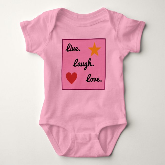 Body Para Bebé Baby Live Laugh Love Onsie (Anverso)
