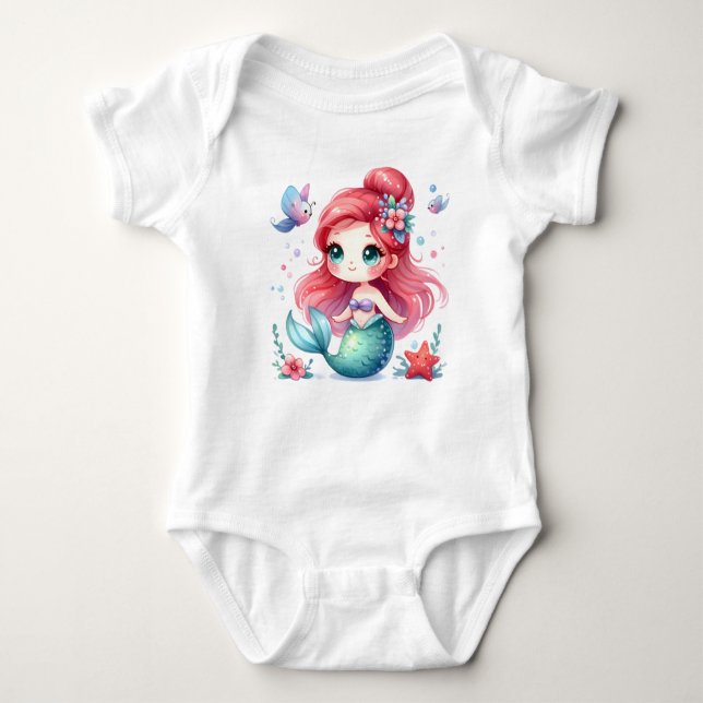 Body Para Bebé Baby Mermaid Bodysuit (Anverso)