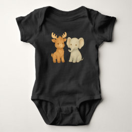Body Para Bebé Baby Moose and Baby Elephant 