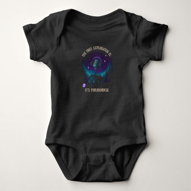 Body Para Bebé Baby Onsie - Cabin in the woods design on DARK (Anverso)