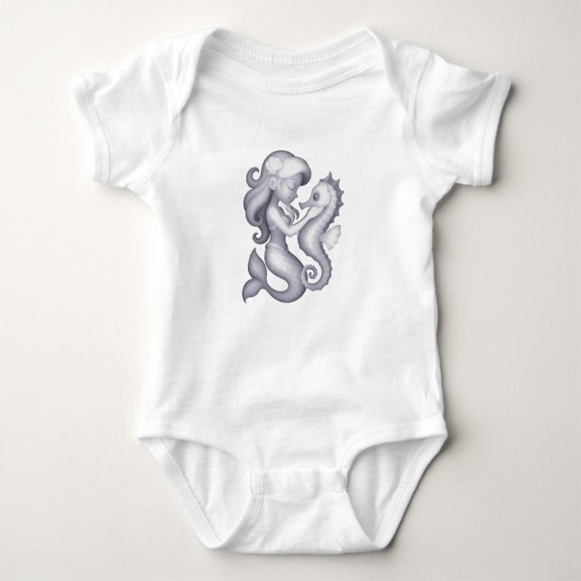 Body Para Bebé Baby outfit with seahorse (Anverso)