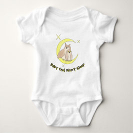 Body Para Bebé Baby Owl Won't Sleep T-Shirt