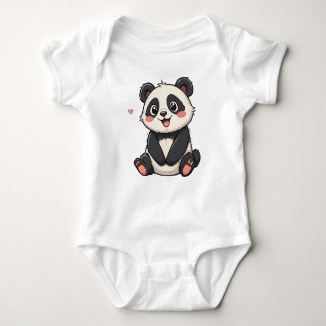 Body Para Bebé Baby Panda T-Shirt (Anverso)