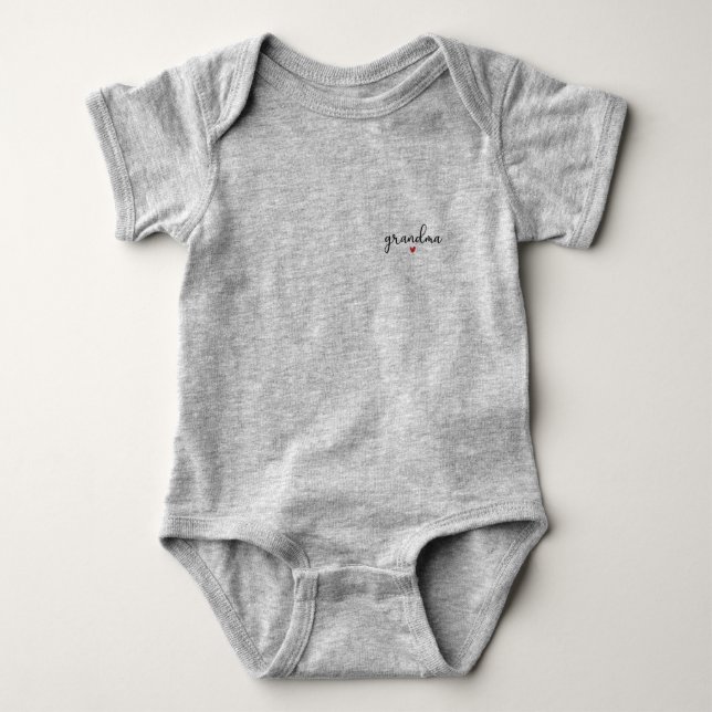 Body Para Bebé Baby Romper - Grandma (Anverso)
