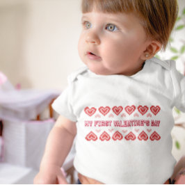 Body Para Bebé Baby’s First Valentine's Day – Heart Design