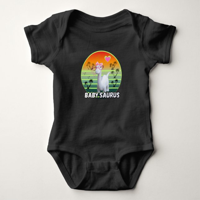 Body Para Bebé Baby Saurus - Diseño de bebé de dinosaurios (Anverso)