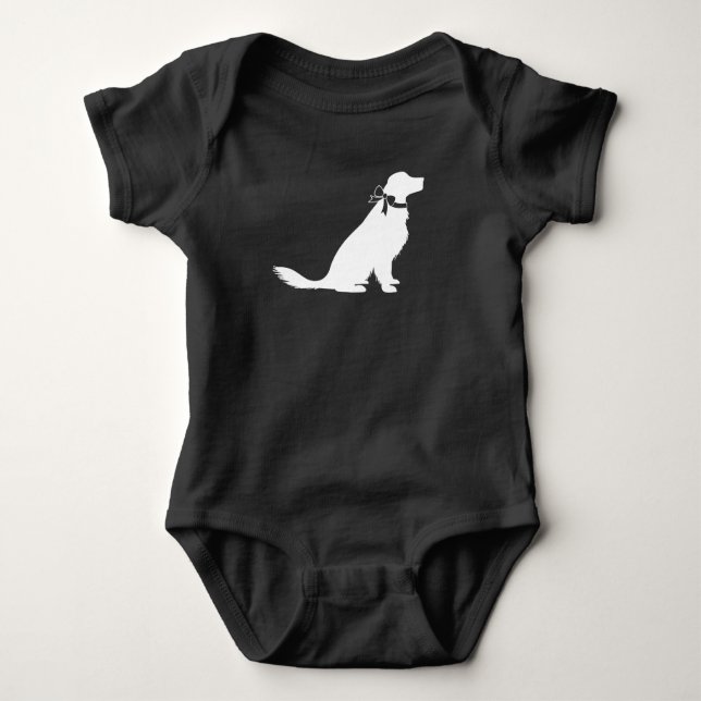 Body Para Bebé Baby Shower de perro de Golden Retriever (Anverso)