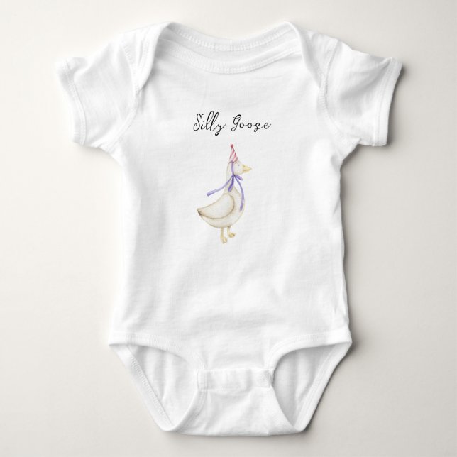 Body Para Bebé Baby Shower de Silly Goose (Anverso)