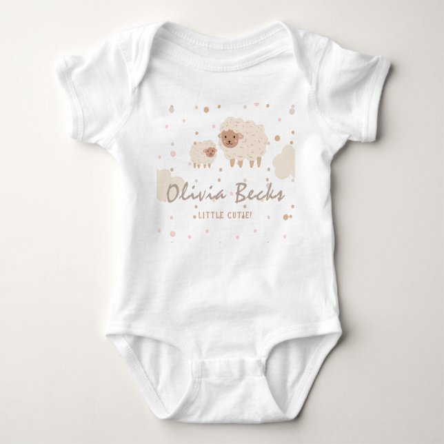 Body Para Bebé Baby Shower ilustrativo Cream Pastel (Anverso)