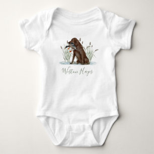 Body Para Bebé Baby Shower Preppy Southern Green Duck Boy