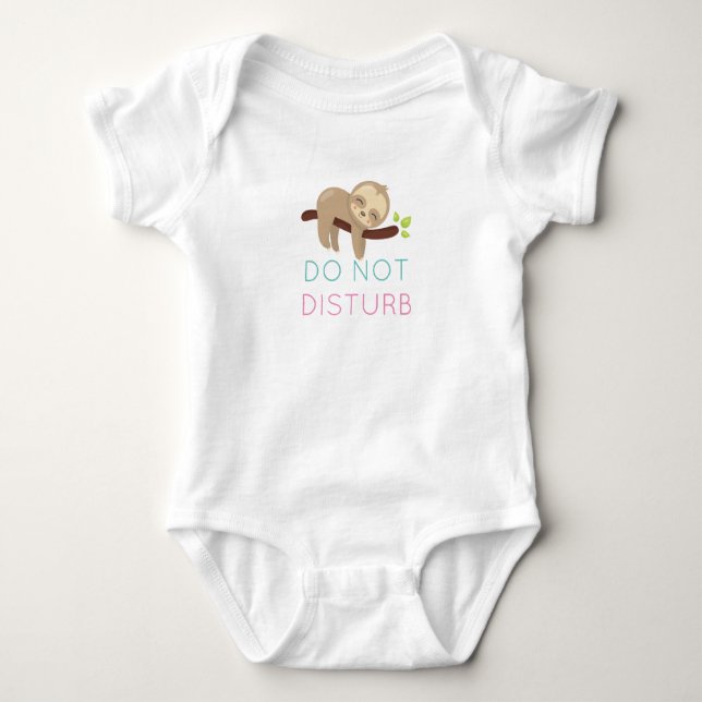 Body Para Bebé Baby Sloth no altera la camiseta (Anverso)