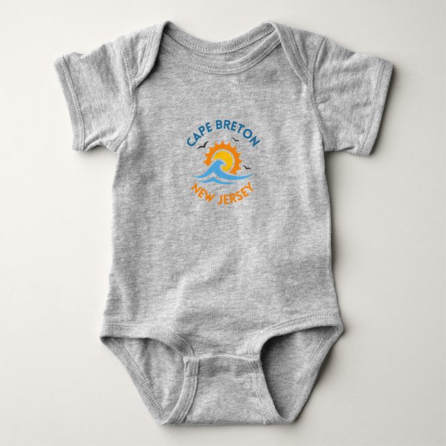 Body Para Bebé Baby Tee Sol y Olas (Anverso)