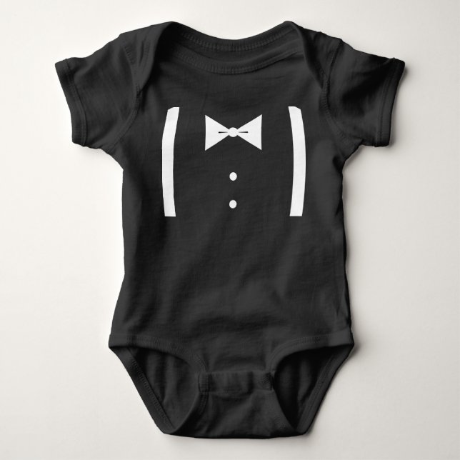 Body Para Bebé Baby Tuxedo Bodysuit (Anverso)