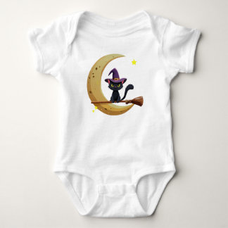 Body Para Bebé Baby Witch Kitty on Moon