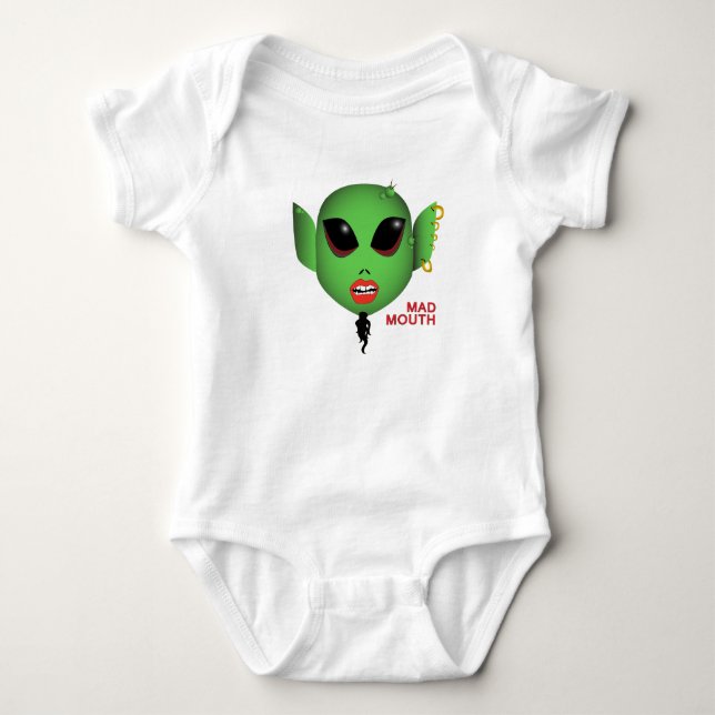 BODY PARA BEBÉ BABYMADMOUTHALIEN (Anverso)