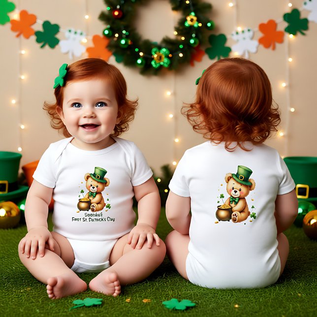 Body Para Bebé Baby's 1st St. Patrick's Day, Pot o’ Giggles (Baby's 1st St. Patrick's Day, Pot o’ Giggles Baby Bodysuit)