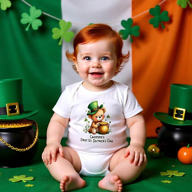 Body Para Bebé Baby's 1st St. Patrick's Day, Shamrock Snuggles (Baby's 1st St. Patrick's Day, Shamrock Snuggles Baby Bodysuit)