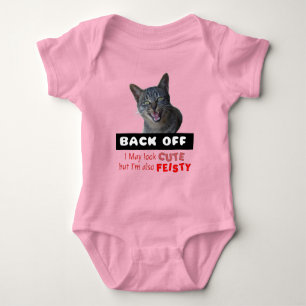Body Para Bebé BACK OFF Cute Cat - Cute pero Feisty