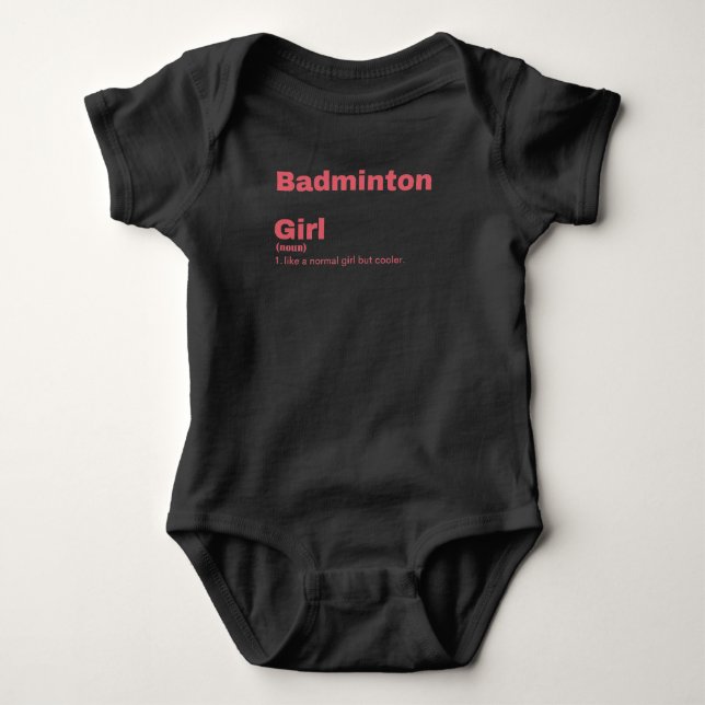 Body Para Bebé - Badminton  (Anverso)