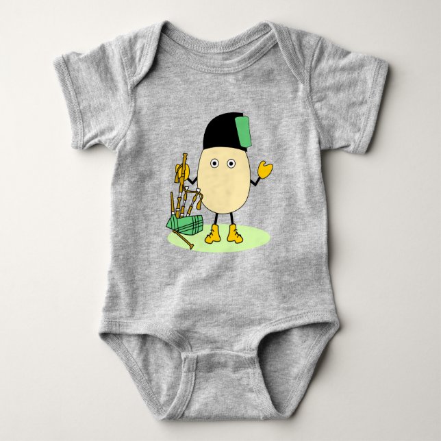 Body Para Bebé Bagpipe Egghead (Anverso)