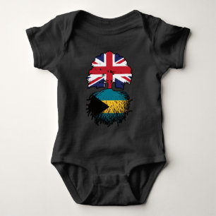Body Para Bebé Bahamas Bandera de raíces de árbol británico baham