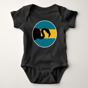 Body Para Bebé Bahamas flamenco bandera nacional de un animal bah