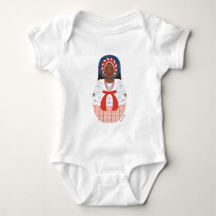 Body Para Bebé Bahia Brasileña Matryoshka Baby Bodysuit