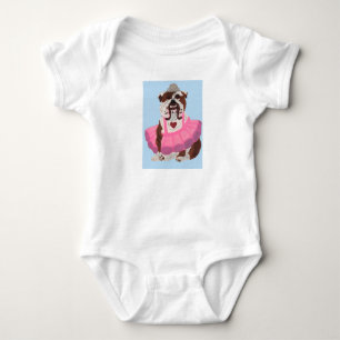 Body Para Bebé Bailarina Bulldog