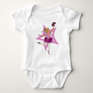 Body Para Bebé Bailarina estrella con capucha rosa y sudadera con