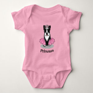Body Para Bebé Bailarina Princesa Ballet Boston Terrier (negro)