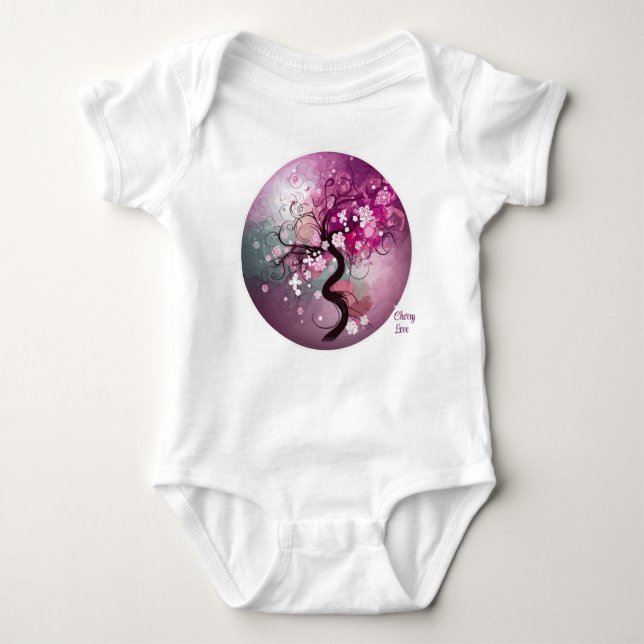 Body Para Bebé Baile de cerezo encantado (Anverso)