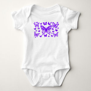 Body Para Bebé Baile de mariposa nativa en morado