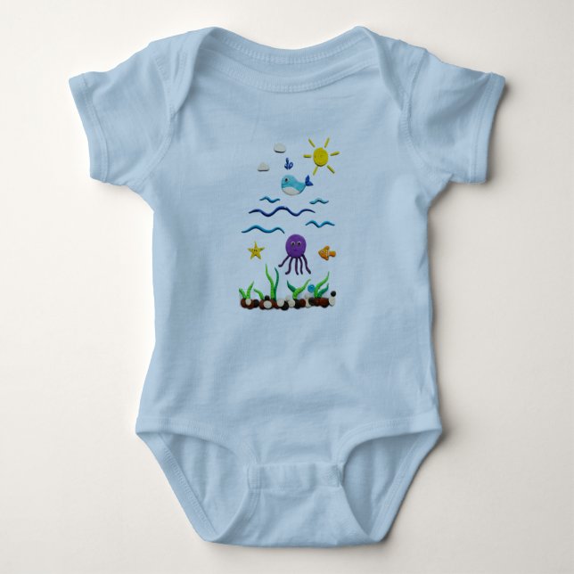 Body Para Bebé Bajo el mar Fish Adventure Baby Bodysuit (Anverso)