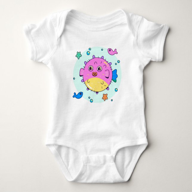 Body Para Bebé Bajo el mar Fish Adventure Baby Bodysuit (Anverso)