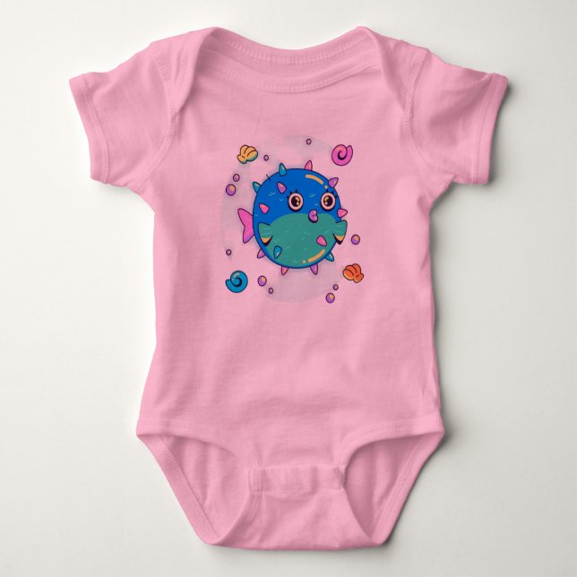 Body Para Bebé Bajo el mar Fish Adventure Baby Bodysuit (Anverso)