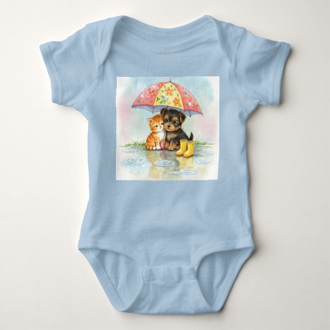 Body Para Bebé Bajo el paraguas (Anverso)