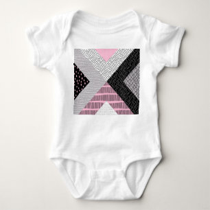 Body Para Bebé Baldosas de mosaico, patrón de dibujo a mano alzad