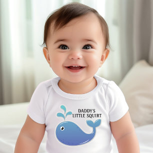 Body Para Bebé Ballena Azul Adorable Pequeño Chorrito