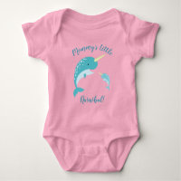 Ballena Chica rosa de Narwhal Baby Shower