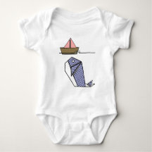 Ballena de papel de carpeta corta