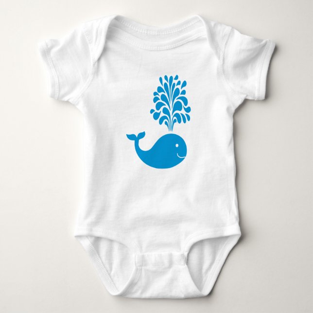 Body Para Bebé Ballena divertida (Anverso)