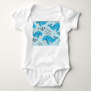 Body Para Bebé Ballena geométrica: patrón sin foco