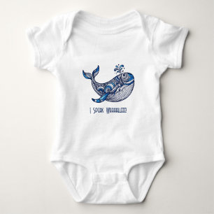 Body Para Bebé Ballena: ¡Hablo Whaalleee! Baby Bodysuit
