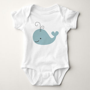 Body Para Bebé Ballena pequeña en azul