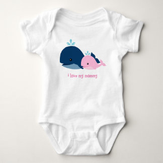 Body Para Bebé Ballenas rosas y azules adorables