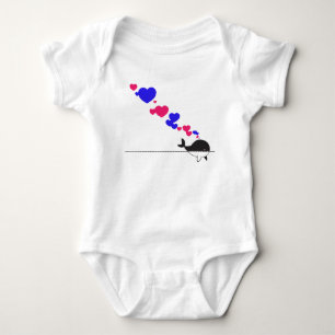 Body Para Bebé Ballenas y corazones