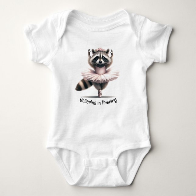 Body Para Bebé Ballerina Cute Watercolor en Formación (Anverso)
